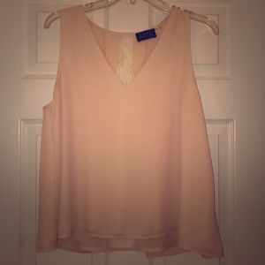 Astr Blush Tank Top w/ Lace